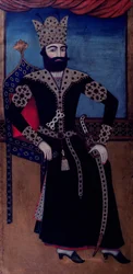 Porträtt av Fath-Ali, shah av Iran (regerade 1797-1834)